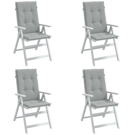 Cojines para silla respaldo alto 4 uds tela gris claro melange en Decoración | Comprar online en Foru.es