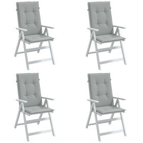 Cojines para silla respaldo alto 4 uds tela gris claro melange en Decoración | Comprar online en Foru.es