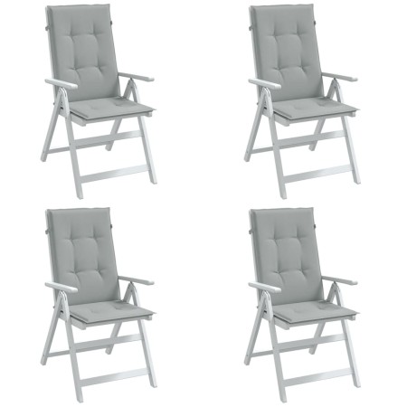 Cojines para silla respaldo alto 4 uds tela gris claro melange en Decoración | Comprar online en Foru.es