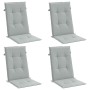 Cojines para silla respaldo alto 4 uds tela gris claro melange en Decoración | Comprar online en Foru.es