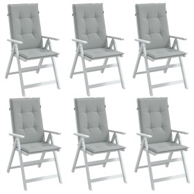 Cojines para silla respaldo alto 6 uds tela gris claro melange en Decoración | Comprar online en Foru.es