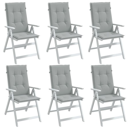 Cojines para silla respaldo alto 6 uds tela gris claro melange en Decoración | Comprar online en Foru.es