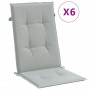 Cojines para silla respaldo alto 6 uds tela gris claro melange en Decoración | Comprar online en Foru.es