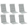 Cojines para silla respaldo alto 6 uds tela gris claro melange en Decoración | Comprar online en Foru.es