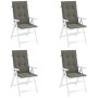 Cojines para silla respaldo alto 4 uds tela gris oscuro melange en Decoración | Comprar online en Foru.es