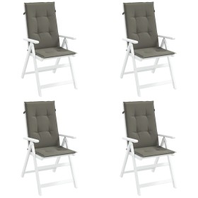 Cojines para silla respaldo alto 4 uds tela gris oscuro melange en Decoración | Comprar online en Foru.es