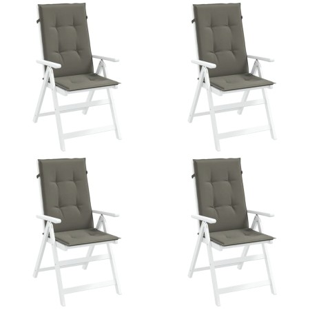 Cojines para silla respaldo alto 4 uds tela gris oscuro melange en Decoración | Comprar online en Foru.es