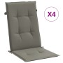 Cojines para silla respaldo alto 4 uds tela gris oscuro melange en Decoración | Comprar online en Foru.es