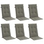 Cojines para silla respaldo alto 6 uds tela gris oscuro melange en Decoración | Comprar online en Foru.es