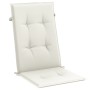Cojines silla respaldo alto 4 uds tela crema melange 120x50x4cm en Decoración | Comprar online en Foru.es