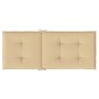 Cojines silla respaldo alto 2 uds tela beige melange 120x50x4cm en Decoración | Comprar online en Foru.es