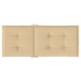 Cojines silla respaldo alto 4 uds tela beige melange 120x50x4cm en Decoración | Comprar online en Foru.es
