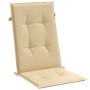 Cojines silla respaldo alto 6 uds tela beige melange 120x50x4cm en Decoración | Comprar online en Foru.es