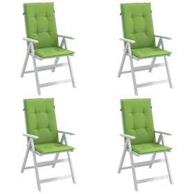 Cojines silla respaldo alto 4 uds tela verde melange 120x50x4cm en Decoración | Comprar online en Foru.es