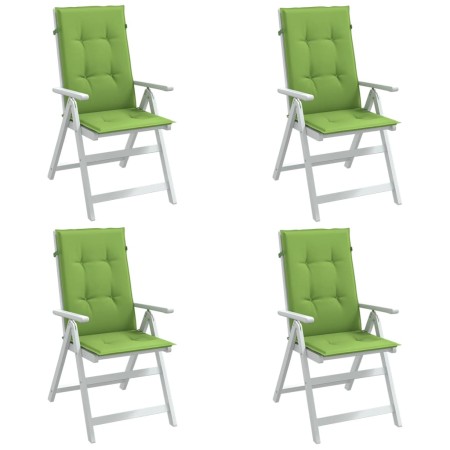 Cojines silla respaldo alto 4 uds tela verde melange 120x50x4cm en Decoración | Comprar online en Foru.es