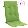 Cojines silla respaldo alto 4 uds tela verde melange 120x50x4cm en Decoración | Comprar online en Foru.es