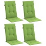 Cojines silla respaldo alto 4 uds tela verde melange 120x50x4cm en Decoración | Comprar online en Foru.es
