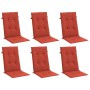 Cojines silla respaldo alto 6 uds tela rojo melange 120x50x4 cm en Decoración | Comprar online en Foru.es