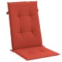 Cojines silla respaldo alto 6 uds tela rojo melange 120x50x4 cm en Decoración | Comprar online en Foru.es