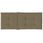 Cojines silla respaldo alto 2 uds tela taupe melange 120x50x4cm en Decoración | Comprar online en Foru.es
