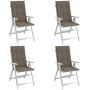 Cojines silla respaldo alto 4 uds tela taupe melange 120x50x4cm en Decoración | Comprar online en Foru.es