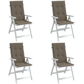 Cojines silla respaldo alto 4 uds tela taupe melange 120x50x4cm en Decoración | Comprar online en Foru.es