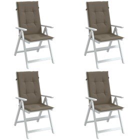 Cojines silla respaldo alto 4 uds tela taupe melange 120x50x4cm en Decoración | Comprar online en Foru.es