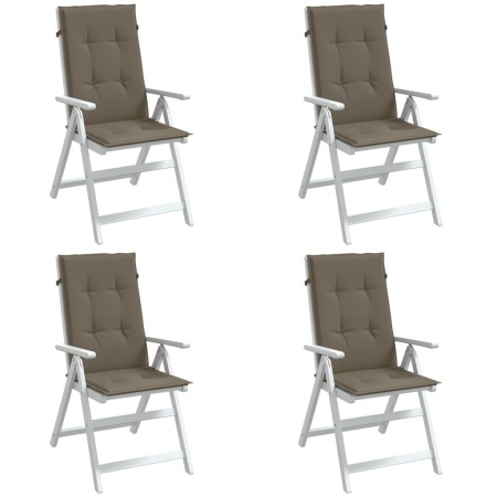 Cojines silla respaldo alto 4 uds tela taupe melange 120x50x4cm en Decoración | Comprar online en Foru.es
