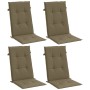 Cojines silla respaldo alto 4 uds tela taupe melange 120x50x4cm en Decoración | Comprar online en Foru.es