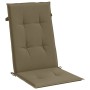 Cojines silla respaldo alto 4 uds tela taupe melange 120x50x4cm en Decoración | Comprar online en Foru.es