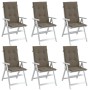 Cojines silla respaldo alto 6 uds tela taupe melange 120x50x4cm en Decoración | Comprar online en Foru.es