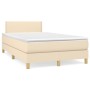 Cama box spring con colchón tela color crema 120x200 cm de vidaXL, Camas y somieres - Ref: Foro24-3140526, Precio: 375,27 €, ...