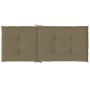 Cojines silla respaldo alto 6 uds tela taupe melange 120x50x4cm en Decoración | Comprar online en Foru.es