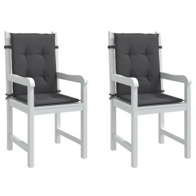 Cojines silla respaldo bajo 2 ud tela gris antracita melange en Decoración | Comprar online en Foru.es