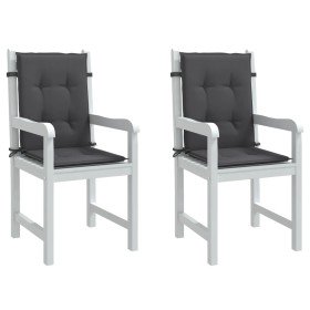 Cojines silla respaldo bajo 2 ud tela gris antracita melange en Decoración | Comprar online en Foru.es