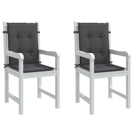 Cojines silla respaldo bajo 2 ud tela gris antracita melange en Decoración | Comprar online en Foru.es