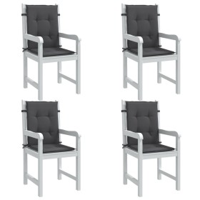 Cojines silla respaldo bajo 4 ud tela gris antracita melange en Decoración | Comprar online en Foru.es