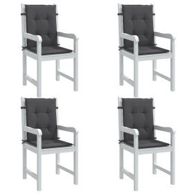 Cojines silla respaldo bajo 4 ud tela gris antracita melange en Decoración | Comprar online en Foru.es