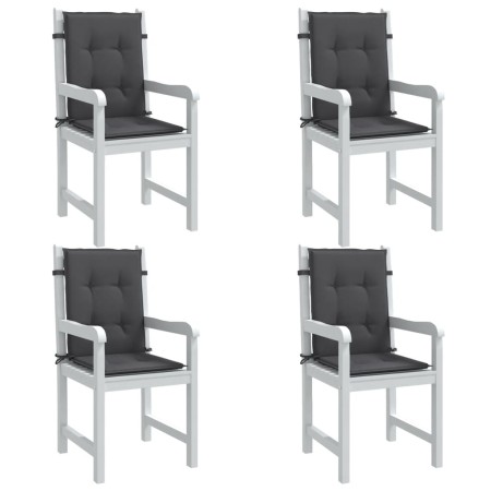 Cojines silla respaldo bajo 4 ud tela gris antracita melange en Decoración | Comprar online en Foru.es