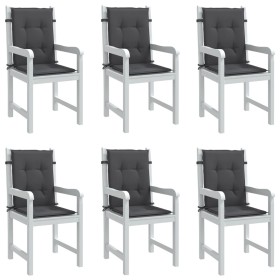 Cojines silla respaldo bajo 6 ud tela gris antracita melange en Decoración | Comprar online en Foru.es