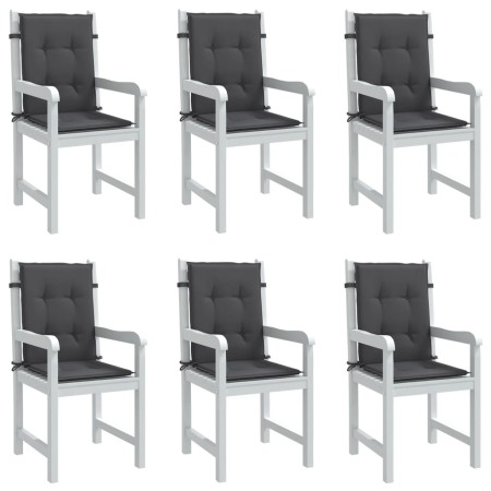 Cojines silla respaldo bajo 6 ud tela gris antracita melange en Decoración | Comprar online en Foru.es