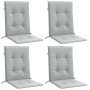 Cojines para silla respaldo bajo 4 ud tela gris claro melange en Decoración | Comprar online en Foru.es