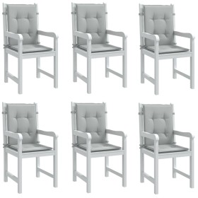 Cojines para silla respaldo bajo 6 ud tela gris claro melange en Decoración | Comprar online en Foru.es