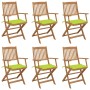 Sillas de jardín plegables 6 uds y cojines madera maciza acacia en Sillas de jardín | Comprar online en Foru.es