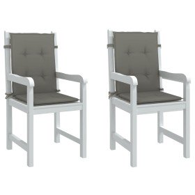 Cojines para silla respaldo bajo 2 ud tela gris oscuro melange en Decoración | Comprar online en Foru.es