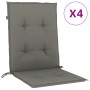 Cojines para silla respaldo bajo 4 ud tela gris oscuro melange en Decoración | Comprar online en Foru.es