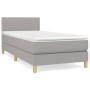 Cama box spring con colchón tela gris claro 90x200 cm de vidaXL, Camas y somieres - Ref: Foro24-3140505, Precio: 299,22 €, De...