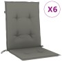 Cojines para silla respaldo bajo 6 ud tela gris oscuro melange en Decoración | Comprar online en Foru.es