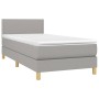 Cama box spring con colchón tela gris claro 90x200 cm de vidaXL, Camas y somieres - Ref: Foro24-3140505, Precio: 299,22 €, De...