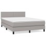 Cama box spring con colchón tela gris claro 140x200 cm de vidaXL, Camas y somieres - Ref: Foro24-3139897, Precio: 424,32 €, D...